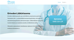 Desktop Screenshot of orivedenlaakariasema.fi